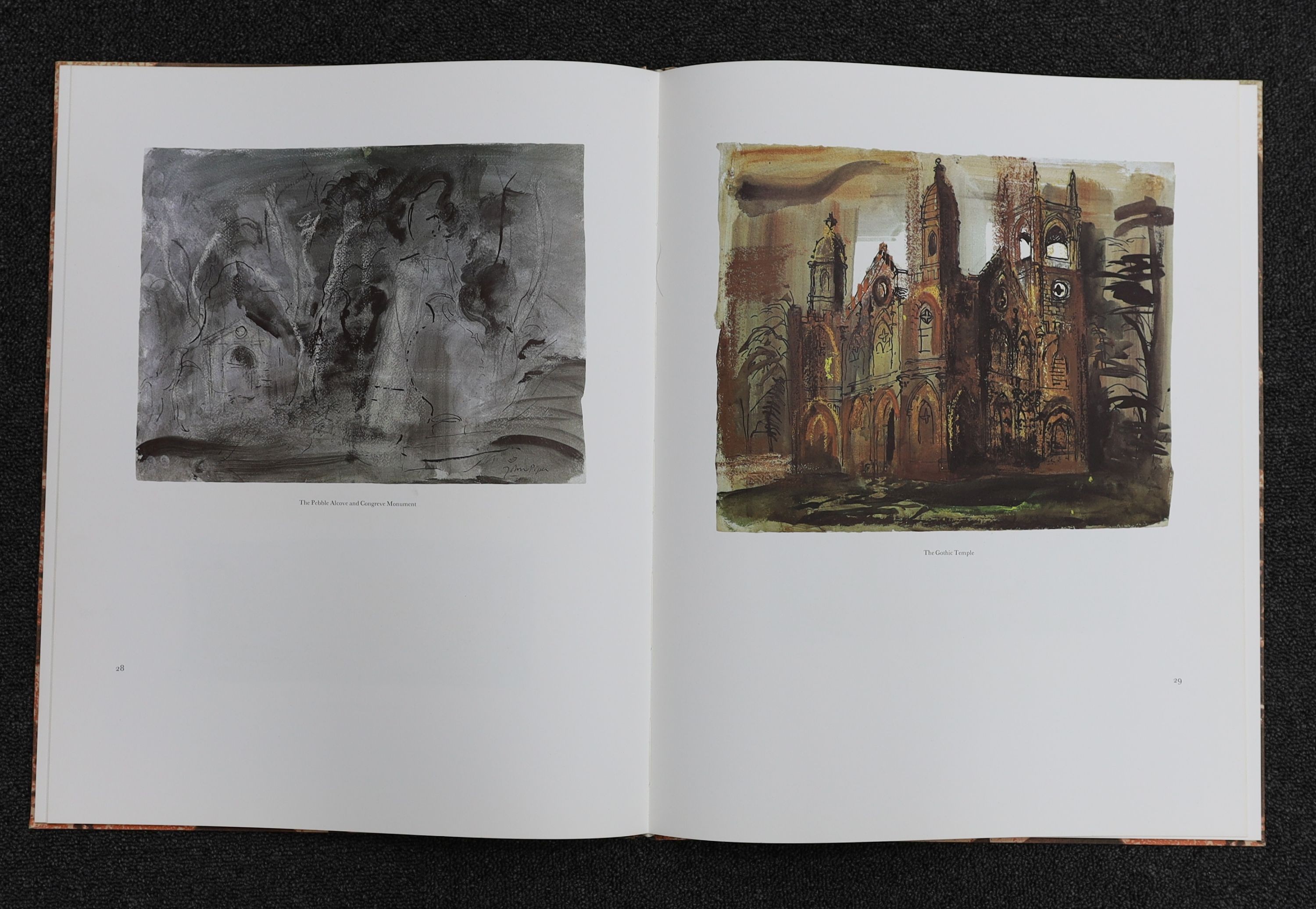 Piper, John - John Piper’s Stowe, one of 300 signed by the artist, elephant folio, original marbled cloth, Hurtwood Press in association with the Tate Gallery, London, 1983